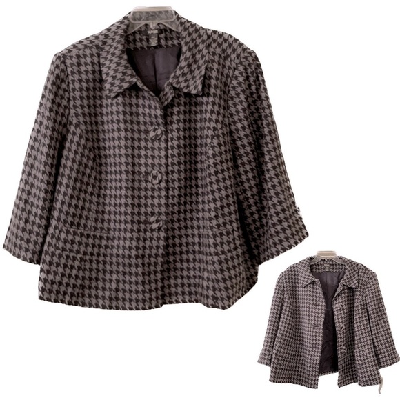 STYLE & Co Portobello Houndstooth Blazer Jacket (K13) - Picture 1 of 8